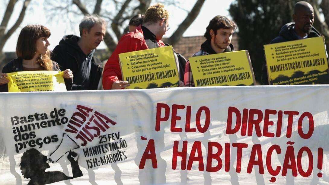 Protesto pelo direito à habitação em Lisboa, Portugal