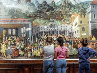 Rein ins gemälde! Eine zeitreise für kinder, Ausstellungsansicht. Mit freundlicher genehmigung des Deutschen Historischen Museums