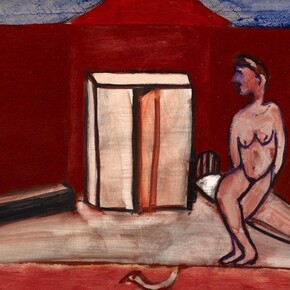 Andrzej Jackowski, Untitled II, 2014, Oil on Wood, 40.3 x 503 cm