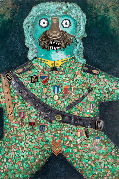 Enrico Baj, Generale, 1975. Cortesía de la Fundación Magnani-Rocca
