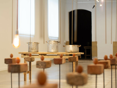 Gabriel Chaile, Contemplating is how we
have been changing, exhibition view, 2024-25. © Gabriel Chaile. Courtesy of Marianne Boesky Gallery