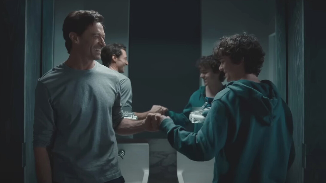 Hugh Jackman and Zen McGrath from "The Son" share a heartwarming fist bump moment