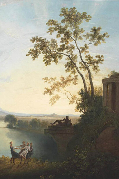 Detalle de Apolo y las estaciones, Richard Wilson