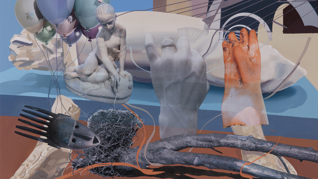 Spheres of the Firmament – Anthropomorphism II 2016, Acrylic and Uv print on canvas, 45,5 x 60,5 cm Courtesy the Artist and Rampa, Istanbul © Chroma (André Carvalho & Tuğba Karatop)