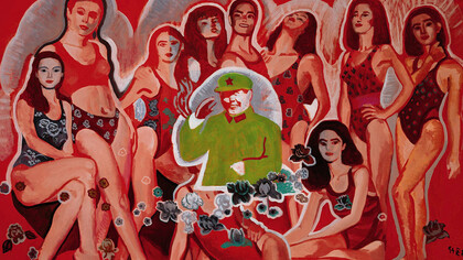 Yu Youhan, "The World is Yours", 1994-5, acrylic on canvas, 158 x 117 cm. Courtesy of ShanghArt and the Artist
