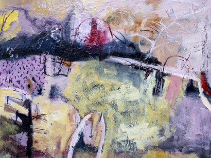 Wendy Hope, Lamina 1, Mixed Media on Canvas, 29.5" x 35.5"