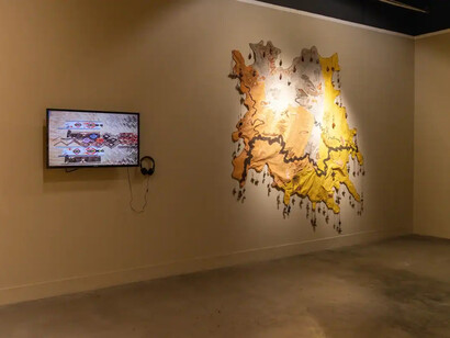 Todo se mueve, vista de exhibición. Cortesía del Museo de Antioquia