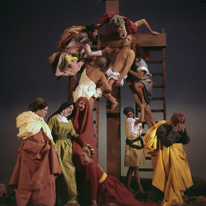 Pier Paolo Pasolini (regia), ep. "La ricotta", 1963, @ Paul Ronald/Archivio Storico del Cinema/AFE