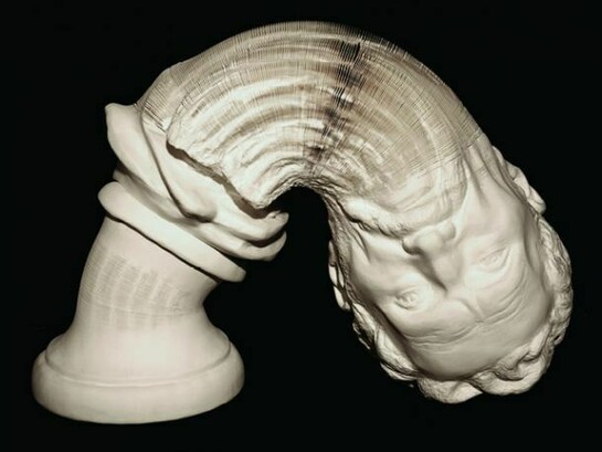 Li Hongbo, Bust of Michelangelo paper, 50 x 20 x 25cm, 2012. Courtesy Klein Sun Gallery, New York. © Li Hongbo