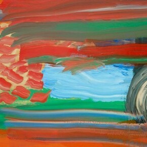 Howard Hodgkin, Wet Evening, 2009–12 Oil on wood 42 1/2 x 57 1/4 inches (108 x 145.4 cm)