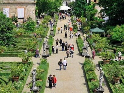 Il giardino di Palazzo Corsini allestito per la manifestazione