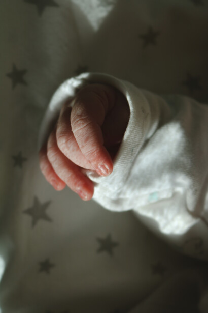Maternità. Neonato, mano