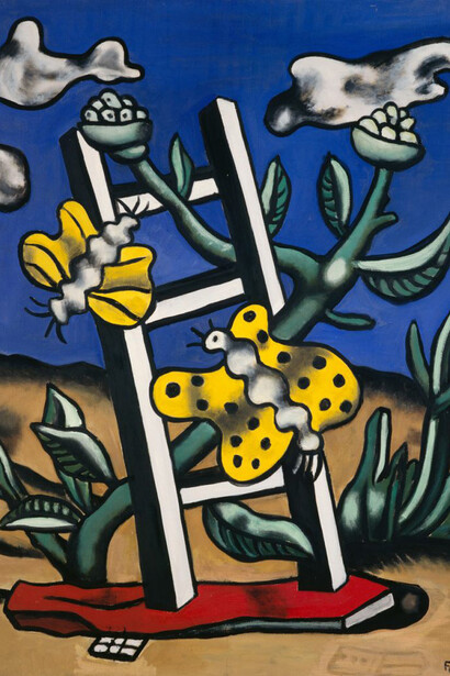 Fernand Léger, Deux papillons jaunes sur une échelle, 1951. Cortesía del Centre Pompidou Málaga