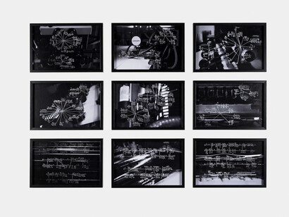 Juam Pablo Macías. Owen (Score by Gonzalo Macías), 2015
9 digital prints on aluminum engraved with pantograph.Courtesy of the artist and Proyectosmonclova.Photo: Moritz Bernoull
OWEN (Score by Gonzalo Macías), 2015
9 digital prints on aluminum engraved with pantograph. Courtesy of the artist and Proyectosmonclova. Photo: Moritz Bernoully