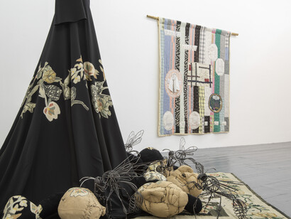 Nancy Atakan & Kalliopi Lemos at Pi Artworks London, installation view