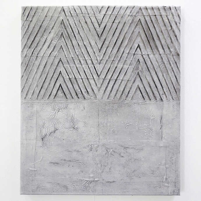 Asger Dybvad Larsen, Paint tray paintings, 2015, mixed media on canvas 60 x 50 cm (1)