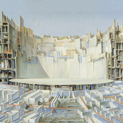 Fabrizio Clerici, Il labirinto, 1966. Cortesía de la Fundación Magnani-Rocca