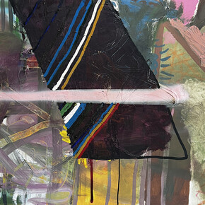 Michael Frank Blair, 3-20, 2012, oil and spray paint on canvas, 42x50 inches. Courtesy the artist and Conduit Gallery