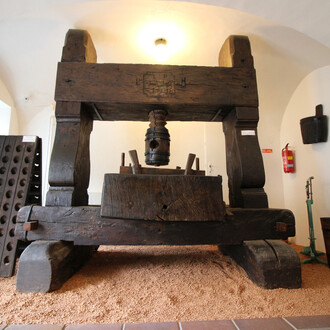Exposition of Historic Wine Presses and Wine-Making Tools. Courtesy of National Museum of Agriculture