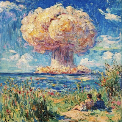 Marat Guelman and the Group +-Komma, Bomb #36 (After Van Gogh) (detail), 2025. Courtesy of Ethan Cohen Gallery 