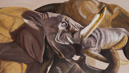 Simona Liberati, Inner Contrast, oil on canvas, cm 60x120