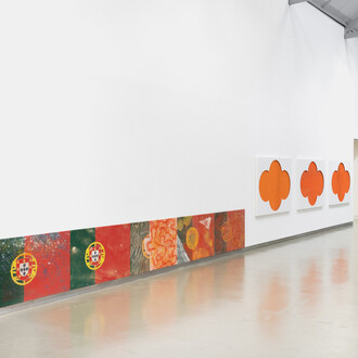Fredrik Værslev in Portugal, exhibition view. Courtesy of Filomena Soares Gallery