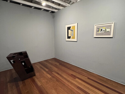 Eduardo Ramírez Villamizar, Sumando planos, vista de exhibición. Cortesía de la Galería Nueveochenta