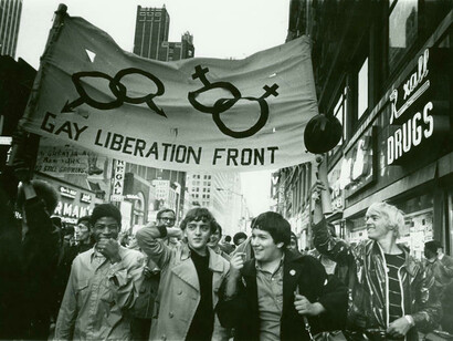 Uno de las primeras manifestaciones a favor de los derechos de los homosexuales, Nueva York, 1970