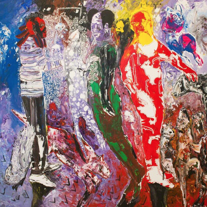Soly Cissé 'Men and Lives'. Courtesy of Sulger-Buel Lovell