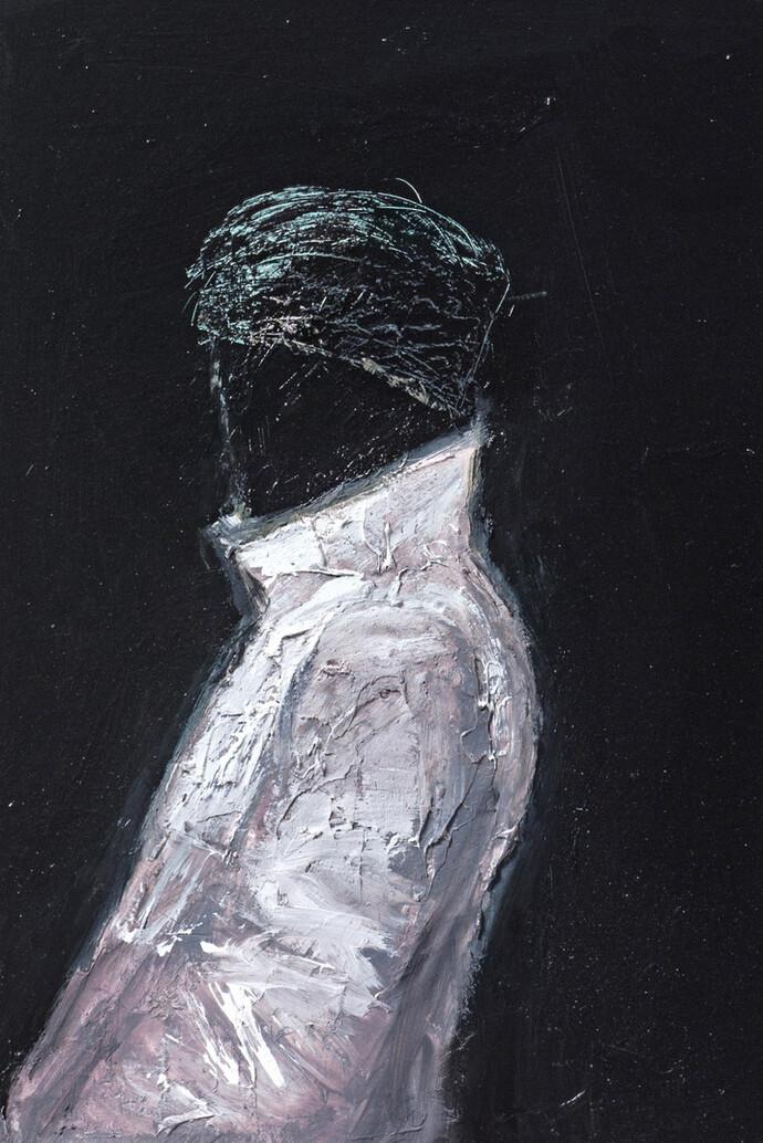 Angelo Bordiga, Senza titolo, olio su tela, 2014, 60 x 50 cm