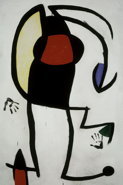 Joan Miró Femme dans la rue, 1973 Oil on canvas © Successió Miró by SIAE 2017 Archive Fundació Pilar i Joan Miró a Mallorca © Joan Ramón Bonet