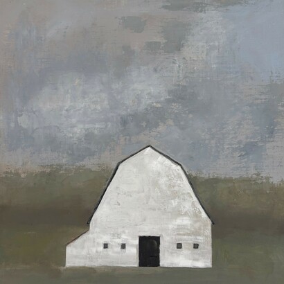 Sandra Pratt, Winter barn, 2024. Courtesy of Abend Gallery