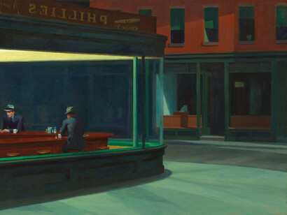 Edward Hopper, Nighthawks (detalle), 1942