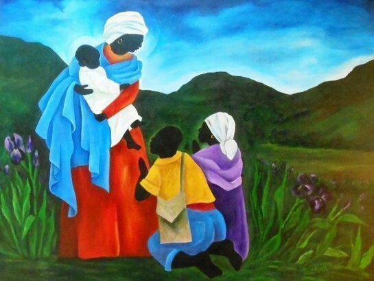 Patricia Brintle, Madona di Loreto, Acrylic on Canvas, 50" x 60"