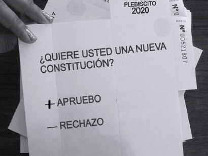 Papeletas del plebiscito para crear una nueva Constitución, Chile, 2020