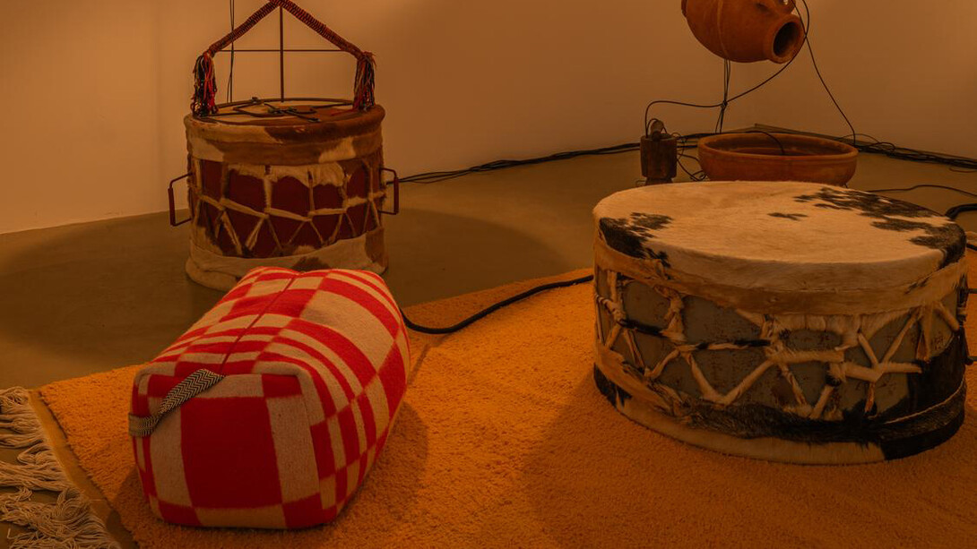 Tarek Atoui, At-Tāriq, exhibition view. Courtesy of Galerie Chantal Crousel