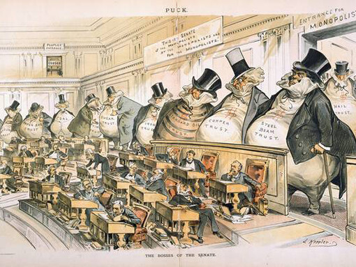 Una vignetta dell'epoca sul darwinismo