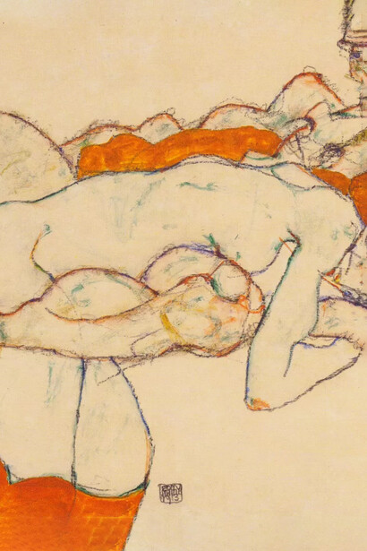 Egon Schiele, Amantes, 1913 (detalle)