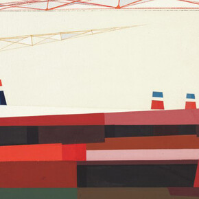 Drydock and Repair, 20th century, Edmund D. Lewandowski (American, 1914–1998), casein on paperboard. John Barton Payne Fund, 58.20
