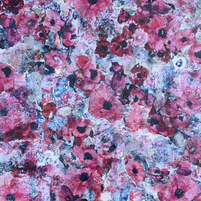 Kathy Kissik
The Garden of The Gods
Acrylic, image transfer, oil on canvas Signed
50 x 46 inches
2019