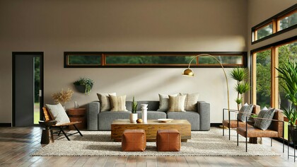 La lampada "Arco" progettata da Achille Castiglioni per l'azienda italiana d'arredamento e illuminazione Flos, (1962)