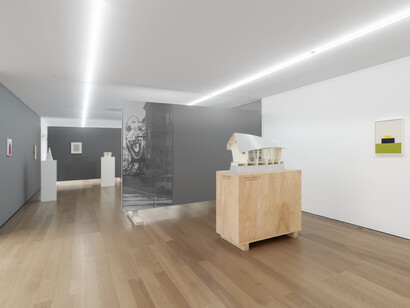Verschiedene künstler, Breaking the walls, dino appears, ausstellungsansicht. Mit freundlicher genehmigung der Galerie Rüdiger Schöttle