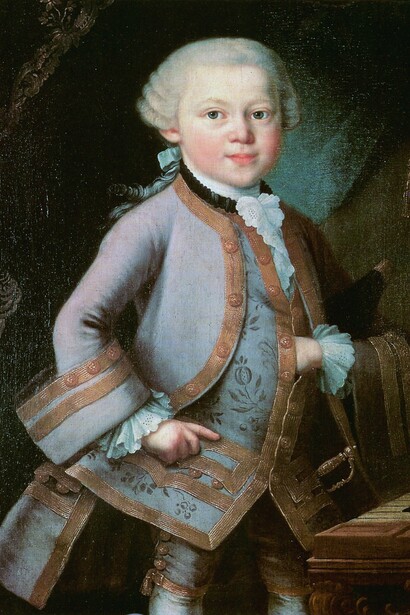 Retrato de Wolfgang Amadeus Mozart de niño