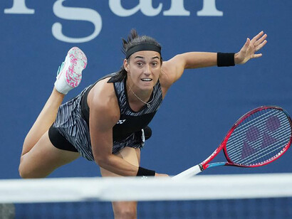 Caroline Garcia. “Flying Caro” qui va tenter de confirmer ses nets progrès au Masters. © Photo J. Lai/USA Today Sports