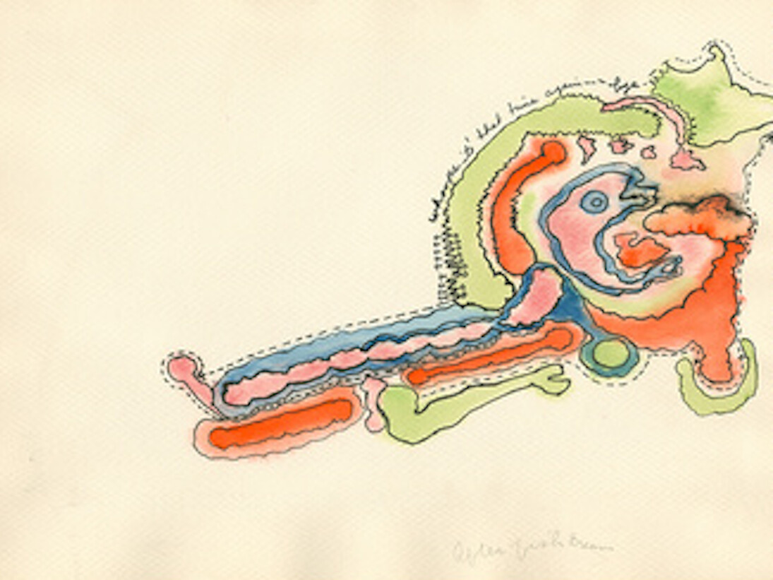 Mercy Hospital, 1969, Watercolour, ink and pencil on paper, 27.9 x 38.1 cm / 11 x 15 in © Ida Applebroog
Courtesy the artist and Hauser & Wirth. Photo: Emily Poole