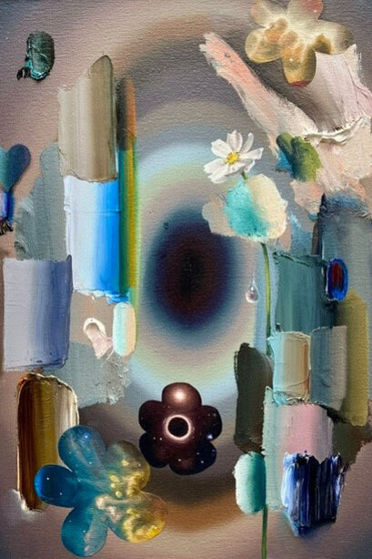 Raychael Stine, Vision 46 (hymn to time) (detail), 2025. Courtesy of Cris Worley Fine Arts 