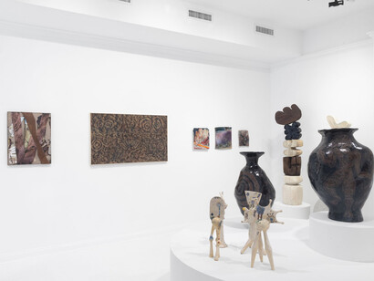 Various artists, Earth, wind, and fire, exhibition view. Courtesy of Eric Firestone Gallery