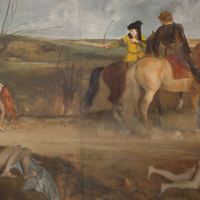 Edgar Degas, Scene of War in the Middle Ages, c. 1865, oil (essence) on paper laid down on canvas. Musée d’Orsay, Paris: Erich Lessing / Art Resource, NY.