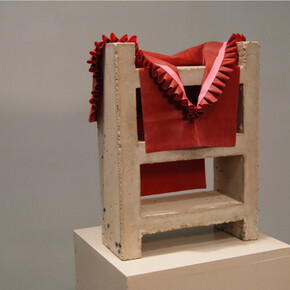 Anna Campbell, Grid for a Central Core Dickie, 2013-2014, cement, latex, 12 x 6 x 24 in