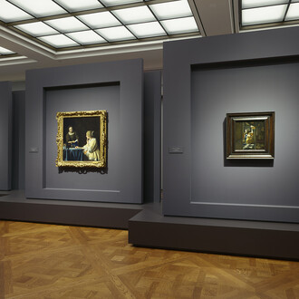 Johannes Vermeer, Vermeer’s love letters, exhibition view. Courtesy of the Frick Collection